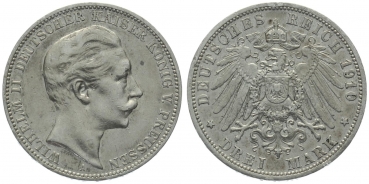 Preussen 3 Mark 1910 A - Wilhelm II.